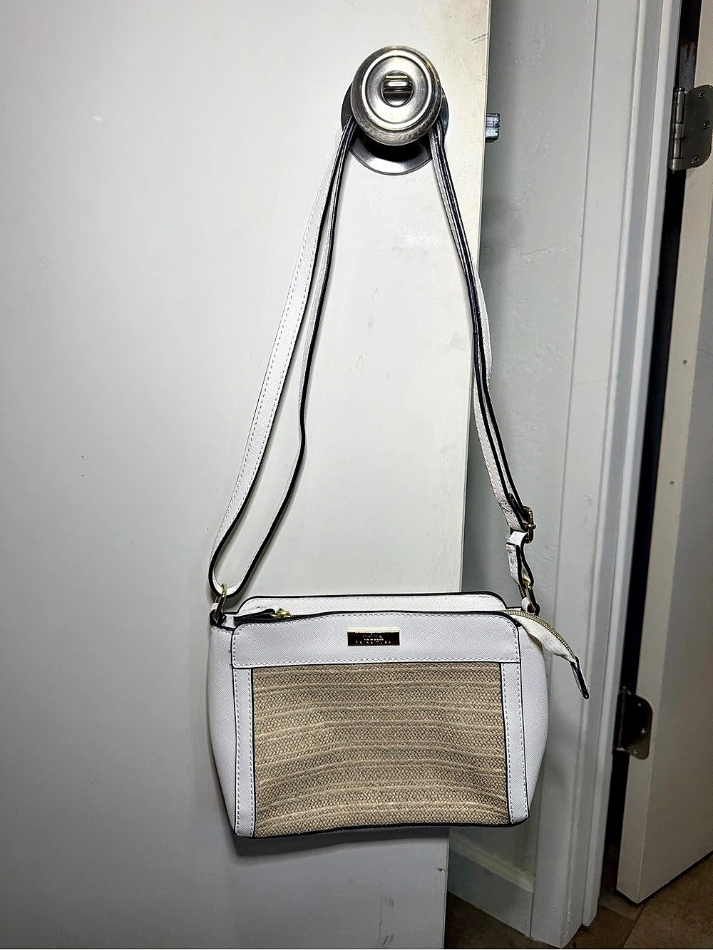 Trina by Trina Turk Crossbody Bag in White & Beige